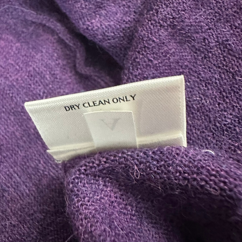 Eileen Fisher Womens Old Money Baby Alpaca Cadigan Size M Quiet Luxury Purple - Picture 5 of 8